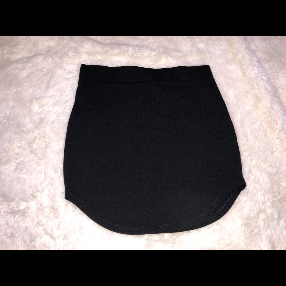 Black mini skirt